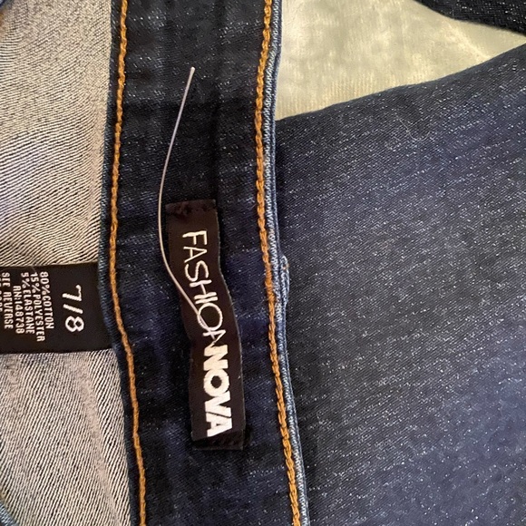 Fashion Nova Dark Blue Jeans - Picture 2 of 3